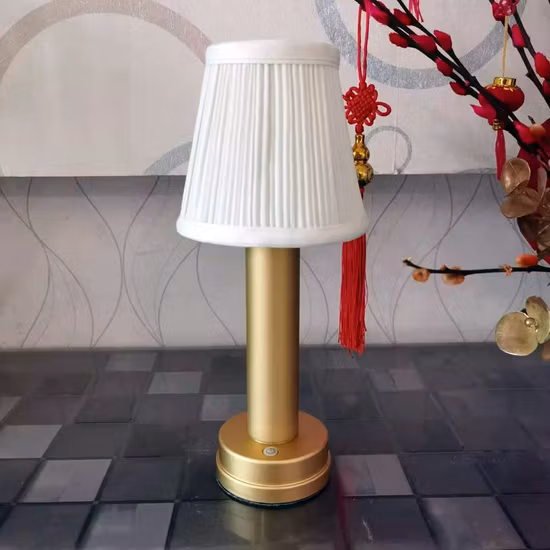 Decorative Zafferano Poldina Nordic Metal Lamp Cordless Table Lamps with Rechargeable Battery