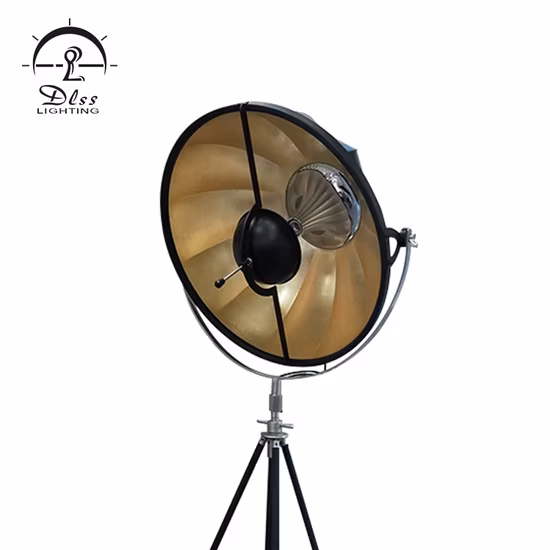 Retro Floor Light Industrial Tripod Standing Light Three Legs Umbrella Floor Lamp