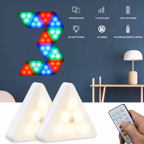 Puzzle Honeycomb Battery Powered 3 Kinds of Dimmable Cabinet Wall Lamp